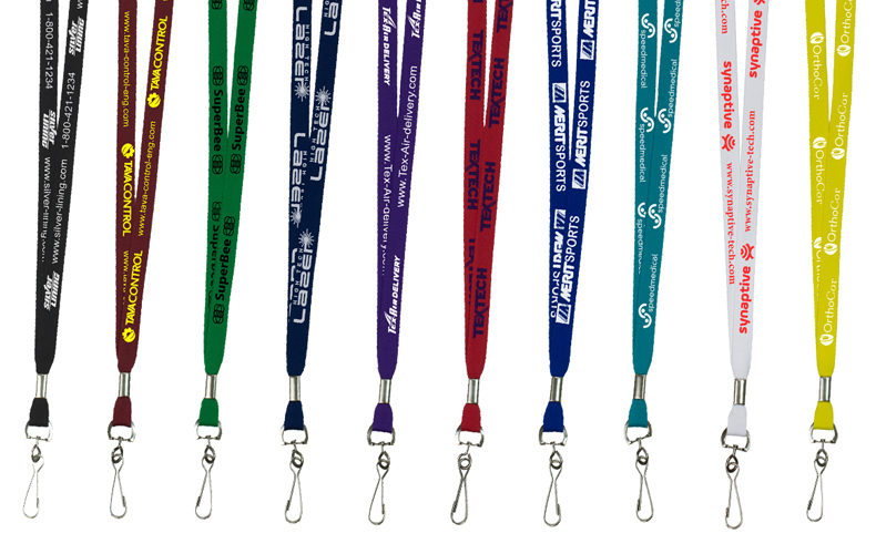 1/2" Import Air Ship Supersoft Polyester Silkscreen Lanyard